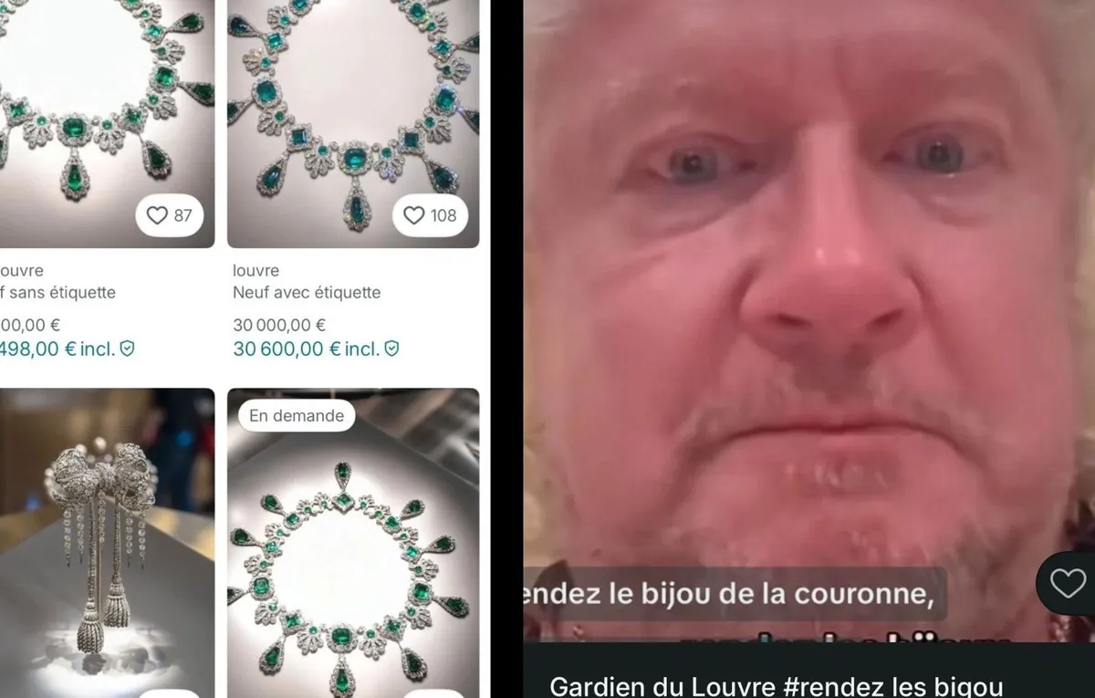 Allerta truffe su Vinted: Gioielli rubati dal Louvre in vendita